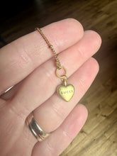 Load image into Gallery viewer, Upcycled Designer Pendant Necklace #191 - Mini Gold Heart
