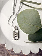 Load image into Gallery viewer, Upcycled Designer Pendant Necklace #204 - Silver Oval

