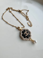 Load image into Gallery viewer, Upcycled Designer Pendant Necklace #172 - Black Pearl

