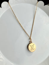 Load image into Gallery viewer, Gold Upcycled Designer Pendant Necklace #125
