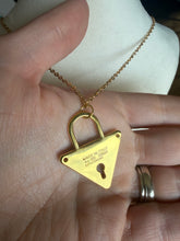 Load image into Gallery viewer, Upcycled Designer Triangle Pendant Necklace #148 - Adjustable Chain
