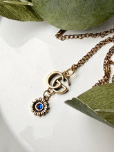 Load image into Gallery viewer, Upcycled Designer Pendant Necklace #198 - Blue Gem
