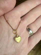 Load image into Gallery viewer, Upcycled Designer Pendant Necklace #191 - Mini Gold Heart
