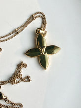 Load image into Gallery viewer, Upcycled Designer Pendant Necklace #185 - Four Petal Blossom
