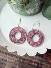 Load image into Gallery viewer, Wheeled Up Dangle Earrings - Purple
