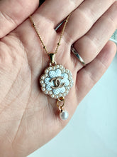 Load image into Gallery viewer, Upcycled Designer Pendant Necklace #173 - White Pearl
