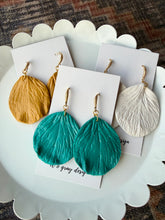 Load image into Gallery viewer, Shiny Leaf Dangle Earrings – Multiple Colors Available
