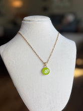 Load image into Gallery viewer, Upcycled Designer Pendant Necklace #150 - Lime
