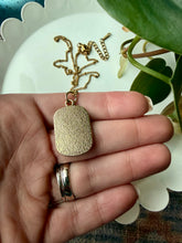 Load image into Gallery viewer, Upcycled Designer Pendant Necklace #225- Black &amp; Gold Triangle Rectangle
