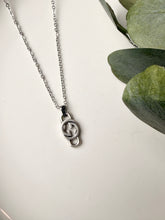Load image into Gallery viewer, Upcycled Designer Pendant Necklace #174 - Silver GG
