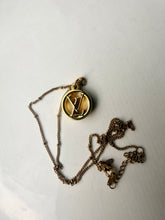 Load image into Gallery viewer, Upcycled Designer Pendant Necklace #182 - Gold Cutout Circle
