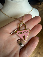 Load image into Gallery viewer, Upcycled Designer Triangle Pendant Necklace #148 - Adjustable Chain
