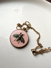 Load image into Gallery viewer, Upcycled Designer Pendant Necklace #190 - XL Pink Bee
