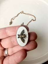 Load image into Gallery viewer, Upcycled Designer Pendant Necklace #180 - Lg White Oval
