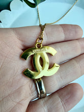 Load image into Gallery viewer, Upcycled Designer Pendant Necklace #220- Double Gold

