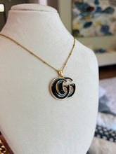 Load image into Gallery viewer, Upcycled Designer Pendant Necklace #156 - Large Black
