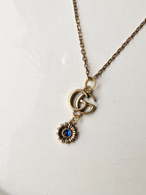 Load image into Gallery viewer, Upcycled Designer Pendant Necklace #198 - Blue Gem
