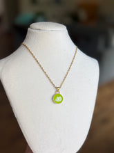 Load image into Gallery viewer, Upcycled Designer Pendant Necklace #150 - Lime
