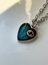 Load image into Gallery viewer, Upcycled Designer Small Heart Pendant Necklace #106 - Adjustable Chain
