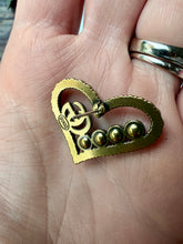 Load image into Gallery viewer, Upcycled Designer Pendant Earrings #112 - Pearled Hearts

