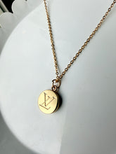 Load image into Gallery viewer, Gold Upcycled Designer Pendant Necklace #125
