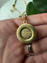 Load image into Gallery viewer, Upcycled Designer Pendant Necklace #221 - Gold &amp; Black
