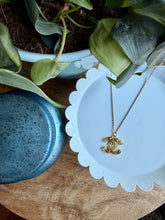 Load image into Gallery viewer, Upcycled Designer Pendant Necklace #220- Double Gold
