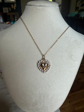Load image into Gallery viewer, Upcycled Designer Pendant Necklace #153 - Bling Heart
