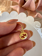 Load image into Gallery viewer, Upcycled Designer Pendant Earrings #126–Double G Dangles
