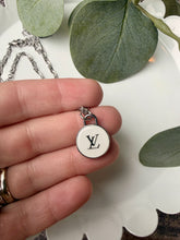 Load image into Gallery viewer, Upcycled Designer Pendant Necklace #208 - Silver Rimmed
