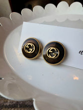 Load image into Gallery viewer, Upcycled Designer Pendant Earrings #124

