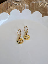 Load image into Gallery viewer, Upcycled Designer Pendant Earrings #126–Double G Dangles
