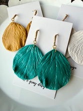 Load image into Gallery viewer, Shiny Leaf Dangle Earrings – Multiple Colors Available
