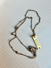 Load image into Gallery viewer, Upcycled Designer Pendant Necklace #163 - Gold Zipper Pull
