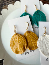 Load image into Gallery viewer, Shiny Leaf Dangle Earrings – Multiple Colors Available
