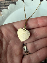Load image into Gallery viewer, Upcycled Designer Pendant Necklace #216- Golden Heart
