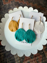 Load image into Gallery viewer, Shiny Leaf Dangle Earrings – Multiple Colors Available
