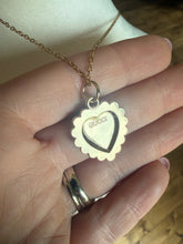 Load image into Gallery viewer, Upcycled Designer Pendant Necklace #153 - Bling Heart
