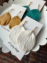 Load image into Gallery viewer, Shiny Leaf Dangle Earrings – Multiple Colors Available
