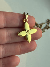 Load image into Gallery viewer, Upcycled Designer Pendant Necklace #185 - Four Petal Blossom
