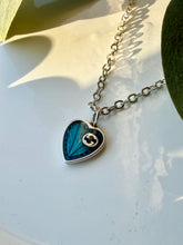 Load image into Gallery viewer, Upcycled Designer Small Heart Pendant Necklace #106 - Adjustable Chain
