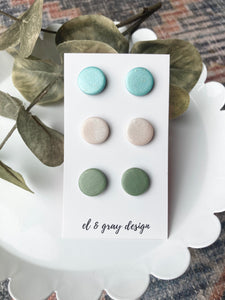 Pearly Pastels Stud (3-Pack)