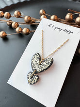 Load image into Gallery viewer, Double Hearts Necklace - Gold Chain 16”
