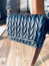 Load image into Gallery viewer, Giselle Quilted Crossbody Bag In Black
