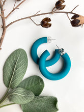 Load image into Gallery viewer, Small Hoops - Capri Blue
