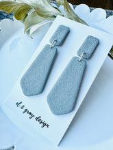 Load image into Gallery viewer, Gray Textured Dangle Earrings
