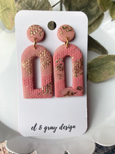 Load image into Gallery viewer, Textured Dangle Window Earrings
