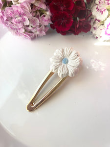 White Flower Hair Clip