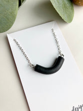 Load image into Gallery viewer, U Necklace - Black (Silver or Gold Chain Available)
