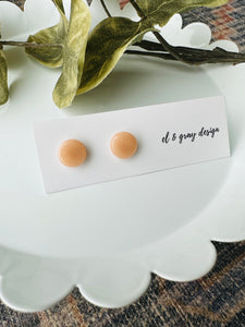 Sweet Tart Stud Earrings - Peach